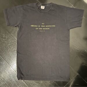 “Music Is the Medicine of the Mind” Quote T-Shirt Black Men’s Medium